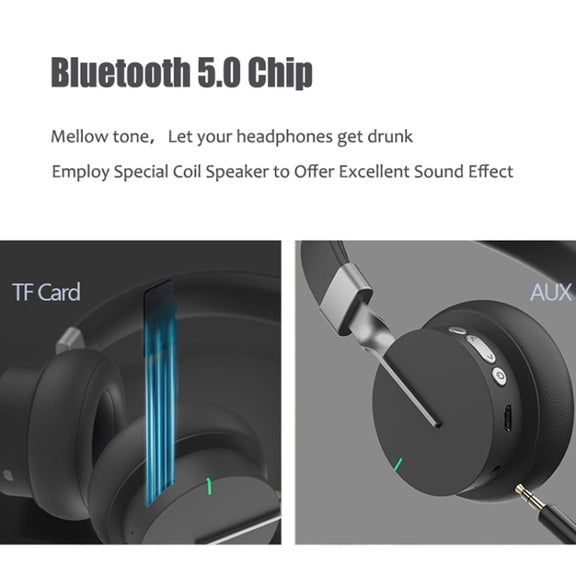P3 Wireless 5.0 Super Bass HIFI Stereo Gaming Headset with Microphone, Support TF / FM / AUX(Green)