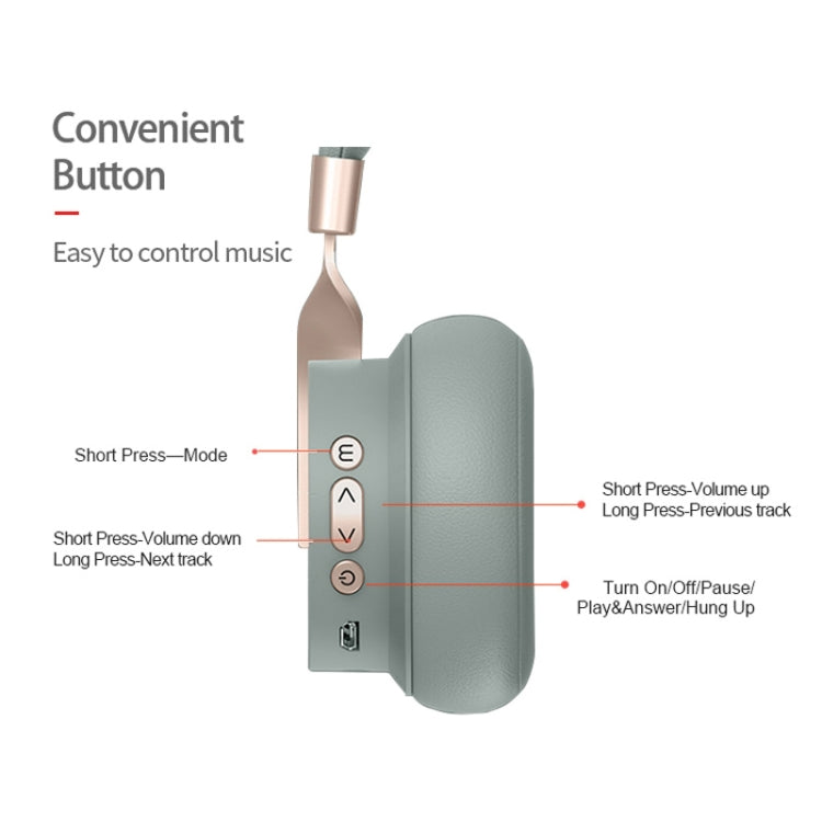 P3 Wireless 5.0 Super Bass HIFI Stereo Gaming Headset with Microphone, Support TF / FM / AUX(Black) - Headset & Headphone by PMC TechLife | Online Shopping South Africa | PMC TechLife