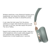 P3 Wireless 5.0 Super Bass HIFI Stereo Gaming Headset with Microphone, Support TF / FM / AUX(White)