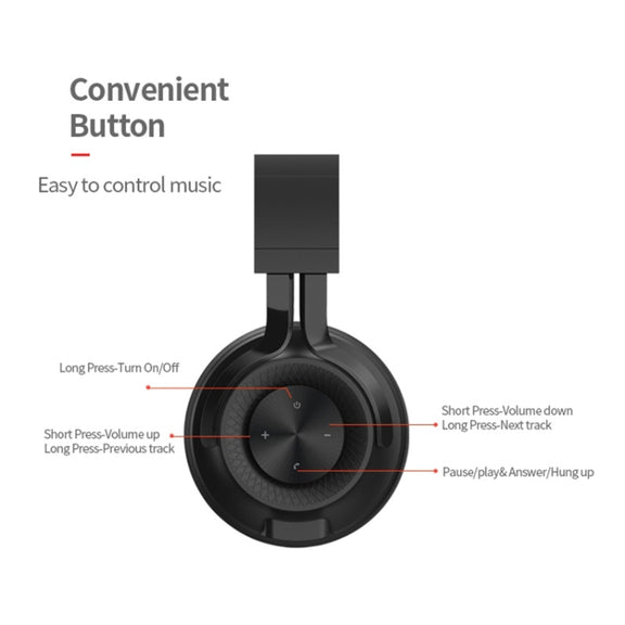 P1 Wireless Bluetooth 5.0 Stereo Soft Leather Earmuffs Foldable Headset Built-in Mic for PC / Cell Phones(Gray)