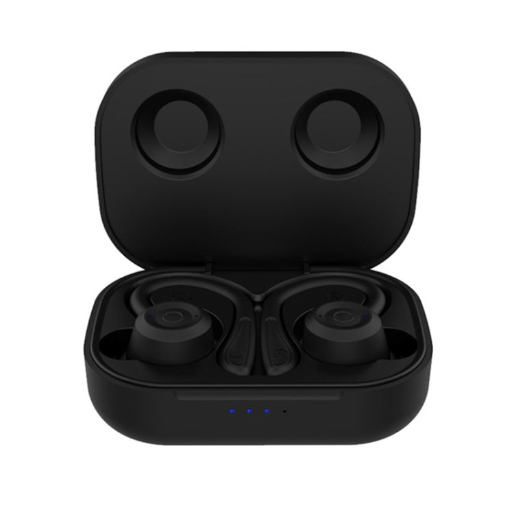 T20 TWS Bluetooth Hooks Wireless Sports Headphones with Charging Box IPX6 Waterproof Noise-cancelling Earphones(Black) - Bluetooth Earphone by PMC TechLife | Online Shopping South Africa | PMC TechLife