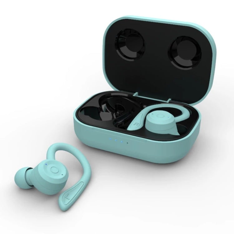 T20 TWS Bluetooth Hooks Wireless Sports Headphones with Charging Box IPX6 Waterproof Noise-cancelling Earphones(Blue) - Bluetooth Earphone by PMC TechLife | Online Shopping South Africa | PMC TechLife