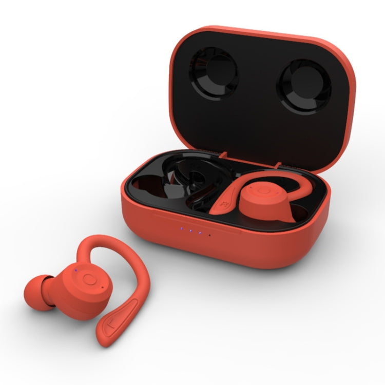 T20 TWS Bluetooth Hooks Wireless Sports Headphones with Charging Box IPX6 Waterproof Noise-cancelling Earphones(Orange) - Bluetooth Earphone by PMC TechLife | Online Shopping South Africa | PMC TechLife