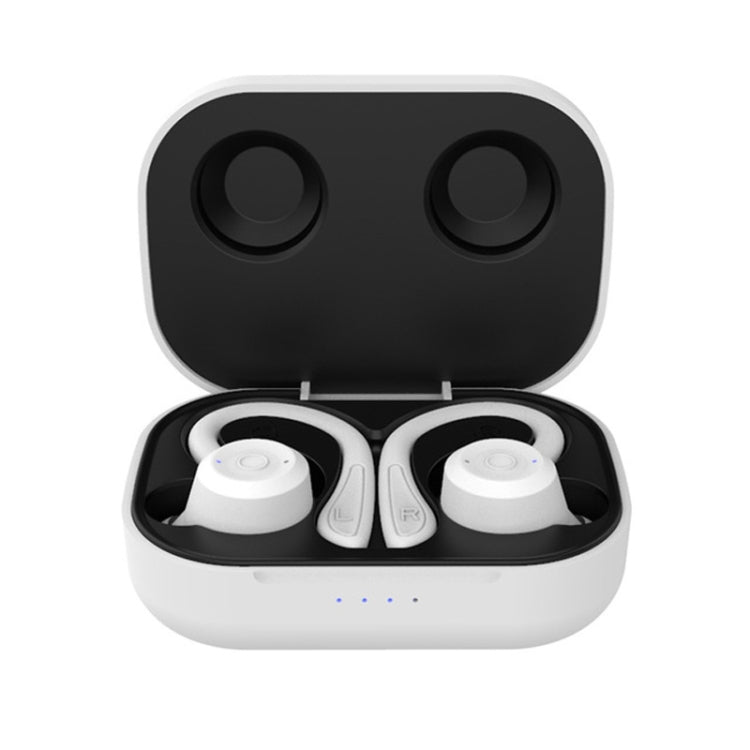 T20 TWS Bluetooth Hooks Wireless Sports Headphones with Charging Box IPX6 Waterproof Noise-cancelling Earphones(White) - Bluetooth Earphone by PMC TechLife | Online Shopping South Africa | PMC TechLife