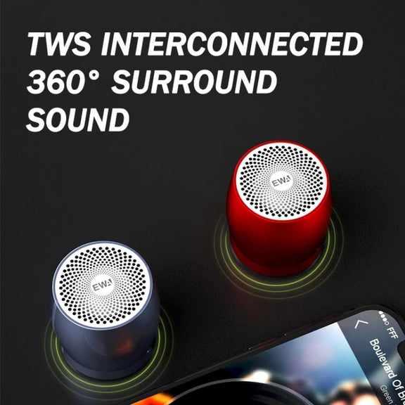 EWA A1 Portable TWS Bluetooth Wireless Speaker IPX5 Water-resistant Support TF Card(Red)