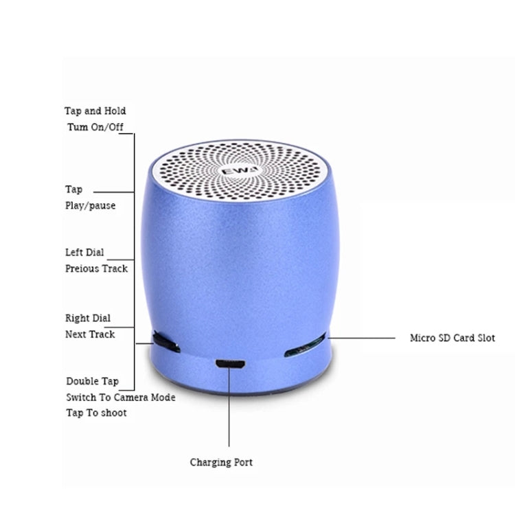 EWA A1 Portable TWS Bluetooth Wireless Speaker IPX5 Water-resistant Support TF Card(Red)