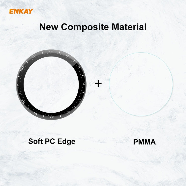 5 PCS For Huawei WATCH 3 Pro 48mm ENKAY Hat-Prince 3D Full Coverage Soft PC Edge + PMMA HD Screen Protector Film