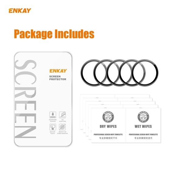 5 PCS For Huawei WATCH 3 46mm ENKAY Hat-Prince 3D Full Coverage Soft PC Edge + PMMA HD Screen Protector Film