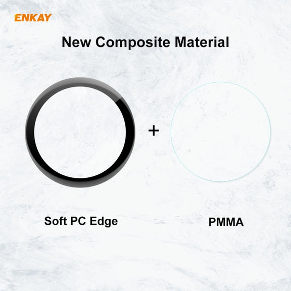 5 PCS For Huawei WATCH 3 46mm ENKAY Hat-Prince 3D Full Coverage Soft PC Edge + PMMA HD Screen Protector Film