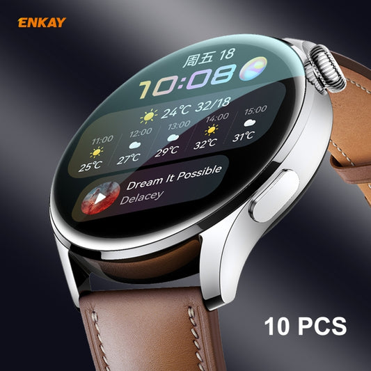 10 PCS For Huawei WATCH 3 46mm ENKAY Hat-Prince 3D Full Coverage Soft PC Edge + PMMA HD Screen Protector Film - Screen Protector by ENKAY | Online Shopping South Africa | PMC Jewellery | Buy Now Pay Later Mobicred