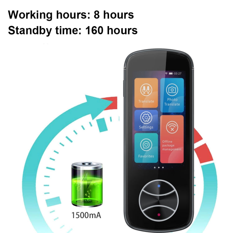 V10 3.0 inch Touch Screen Smart Translator 107 Languages with Offline Translation / Photo Translation(Black) -  by PMC TechLife | Online Shopping South Africa | PMC TechLife | Buy Now Pay Later Mobicred