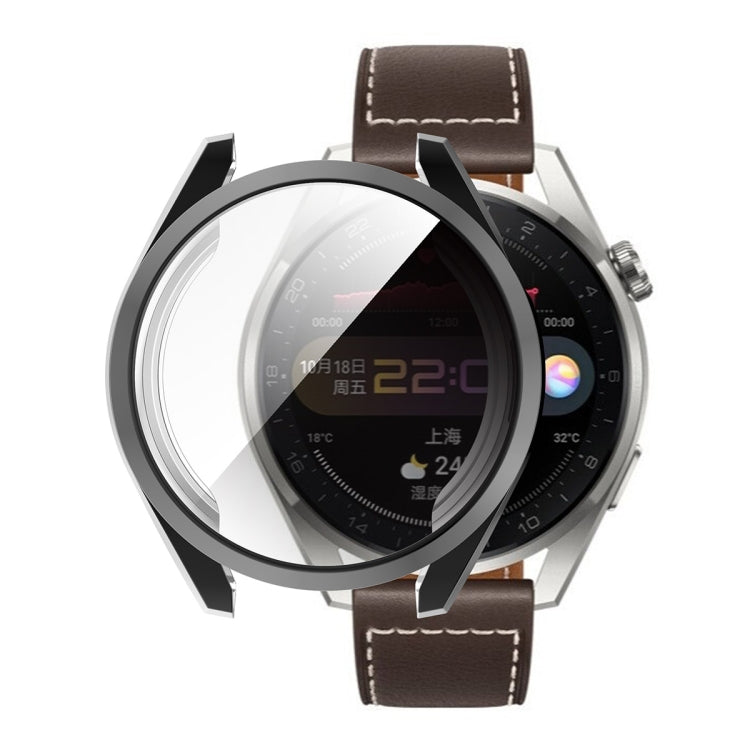 For Huawei Watch 3 Pro 48mm ENKAY Hat-Prince Full Coverage Transparent Soft Case TPU HD Clear Cover(Black) - Watch Cases by ENKAY | Online Shopping South Africa | PMC TechLife | Buy Now Pay Later Mobicred