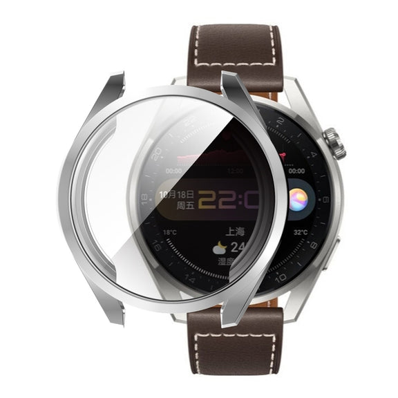 For Huawei Watch 3 Pro 48mm ENKAY Hat-Prince Full Coverage Transparent Soft Case TPU HD Clear Cover(Silver) - Watch Cases by ENKAY