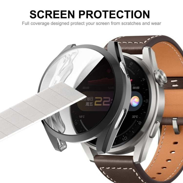For Huawei Watch 3 Pro 48mm ENKAY Hat-Prince Full Coverage Transparent Soft Case TPU HD Clear Cover(Black) - Watch Cases by ENKAY | Online Shopping South Africa | PMC TechLife | Buy Now Pay Later Mobicred
