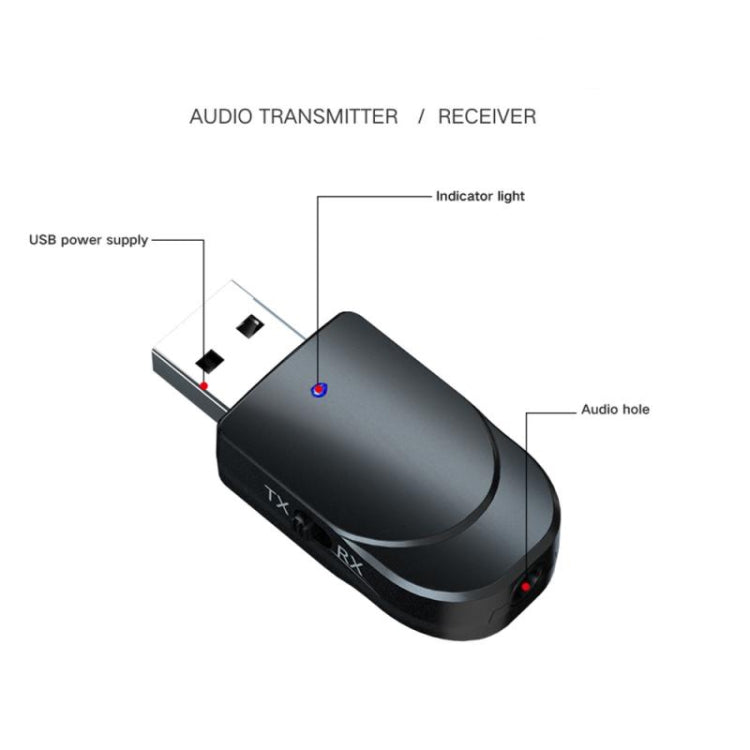 KN330 2 in 1 USB Bluetooth 5.0 Adapter Wireless Receiver Transmitter for Computer TV Car - free shipping - PMC TechLife - Order now!