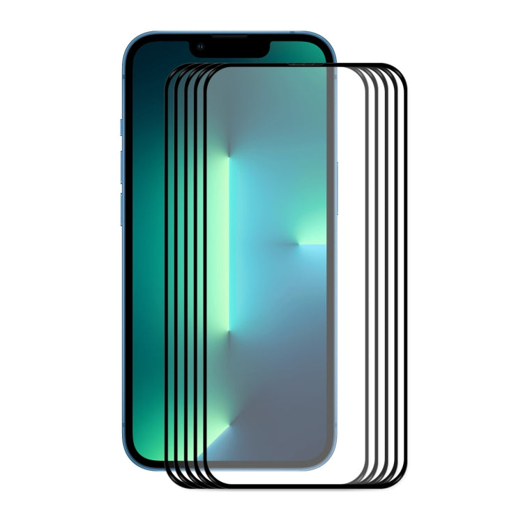 For iPhone 13 / 13 Pro 5pcs ENKAY Hat-Prince Full Glue 0.26mm 9H 2.5D Tempered Glass Screen Protector Full Coverage Film - free shipping - PMC TechLife - Order now!