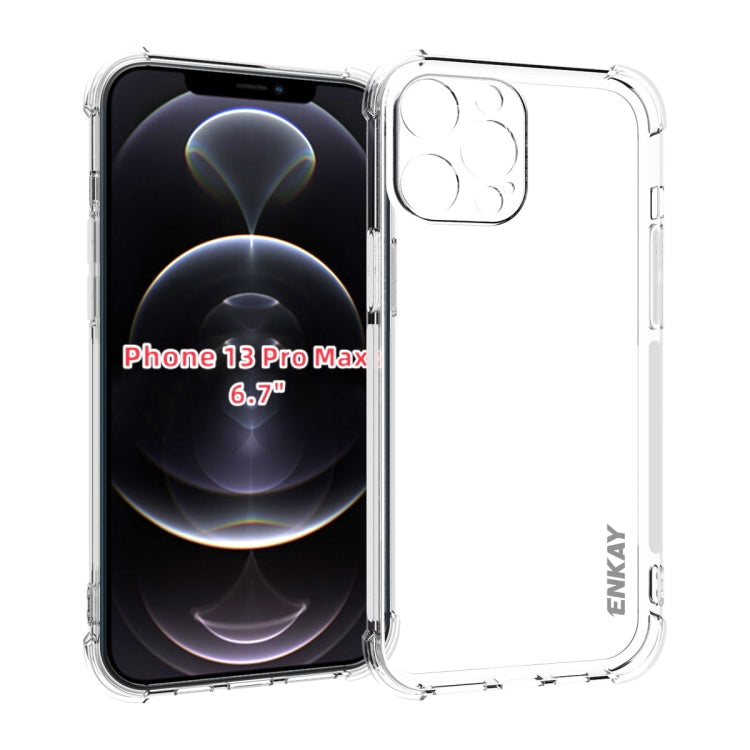 For iPhone 13 Pro Max Hat-Prince ENKAY Clear TPU Shockproof Soft Case Drop Protection Cover - iPhone 13 Pro Max Cases by ENKAY | Online Shopping South Africa | PMC TechLife | Buy Now Pay Later Mobicred