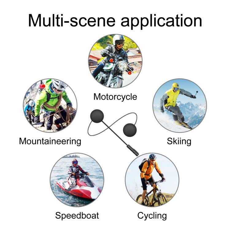 T4 Motorcycle Helmet Bluetooth Headsets BT 5.0 Stereo Automatically Connect to Support SIRI - Motorcycle Walkie Talkie by PMC TechLife | Online Shopping South Africa | PMC TechLife