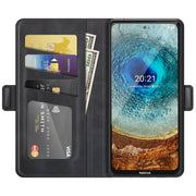 For Nokia X10/X20 Dual-side Magnetic Buckle Horizontal Flip Leather Case with Holder & Card Slots & Wallet(Black)