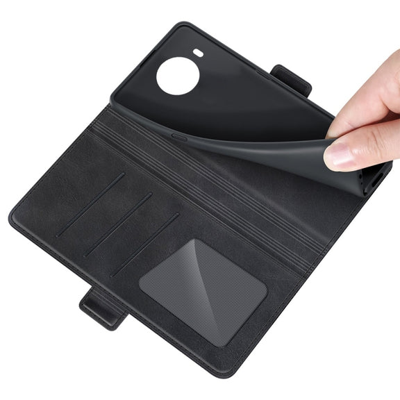 For Nokia X10/X20 Dual-side Magnetic Buckle Horizontal Flip Leather Case with Holder & Card Slots & Wallet(Black)