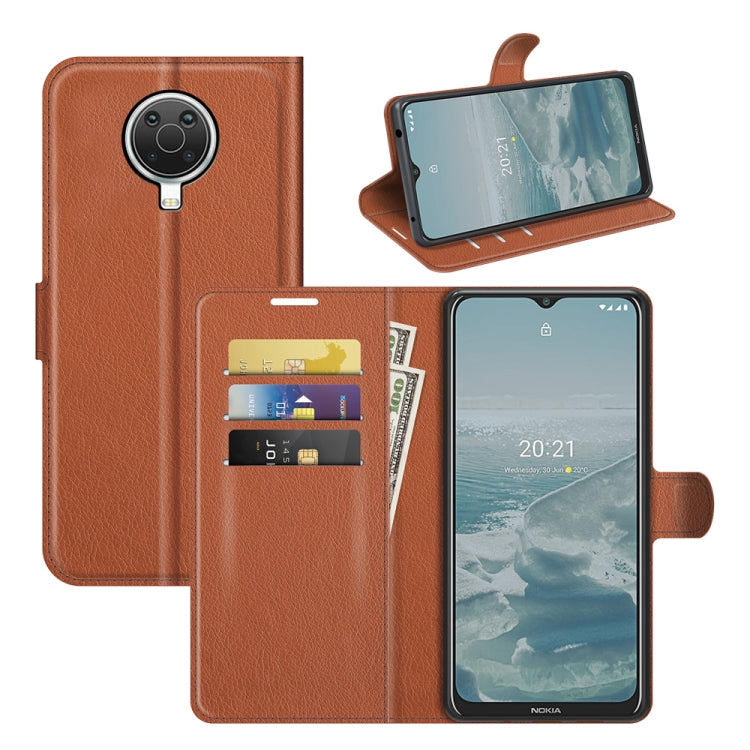 For Nokia G10/G20 Litchi Texture Horizontal Flip Protective Case with Holder & Card Slots & Wallet(Brown) - free shipping - PMC TechLife - Order now!
