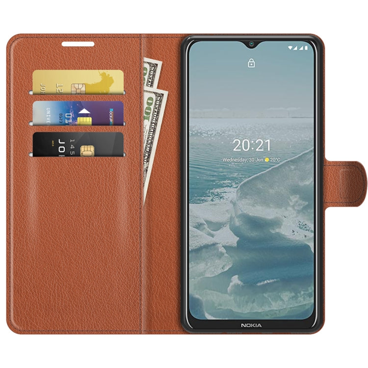 For Nokia G10/G20 Litchi Texture Horizontal Flip Protective Case with Holder & Card Slots & Wallet(Brown) - free shipping - PMC TechLife - Order now!