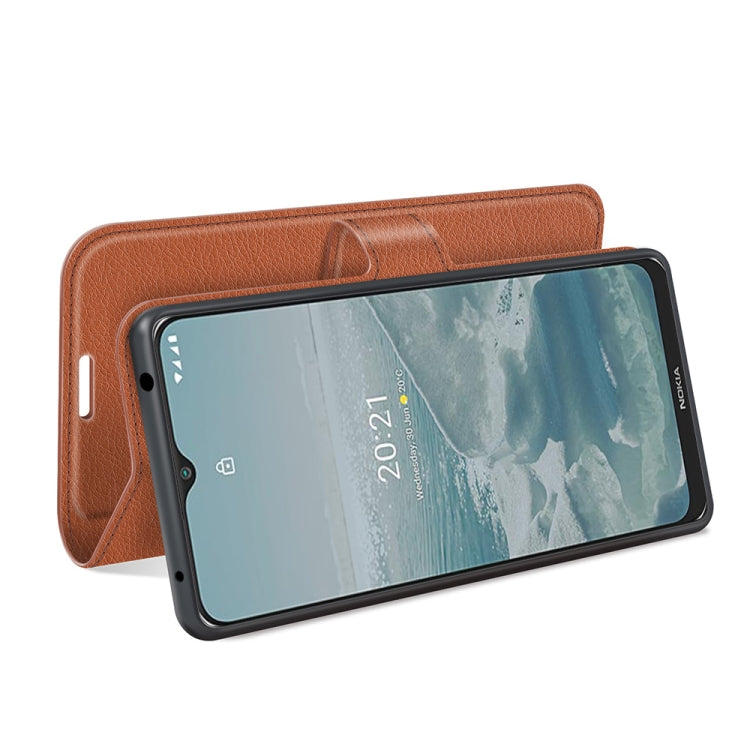 For Nokia G10/G20 Litchi Texture Horizontal Flip Protective Case with Holder & Card Slots & Wallet(Brown) - free shipping - PMC TechLife - Order now!