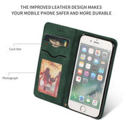 For iPhone SE 2022 / SE 2020 / 8 / 7 Retro Skin Feel Business Magnetic Horizontal Flip Leather Case(Army Green)