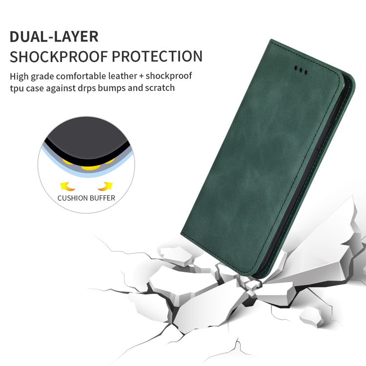 For iPhone SE 2022 / SE 2020 / 8 / 7 Retro Skin Feel Business Magnetic Horizontal Flip Leather Case(Army Green)
