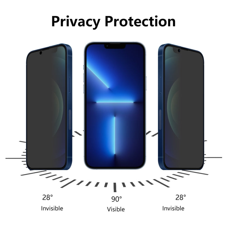 For iPhone 13 / 13 Pro 2pcs ENKAY Hat-Prince Full Coverage 28 Degree Privacy Screen Protector Anti-spy Tempered Glass Film