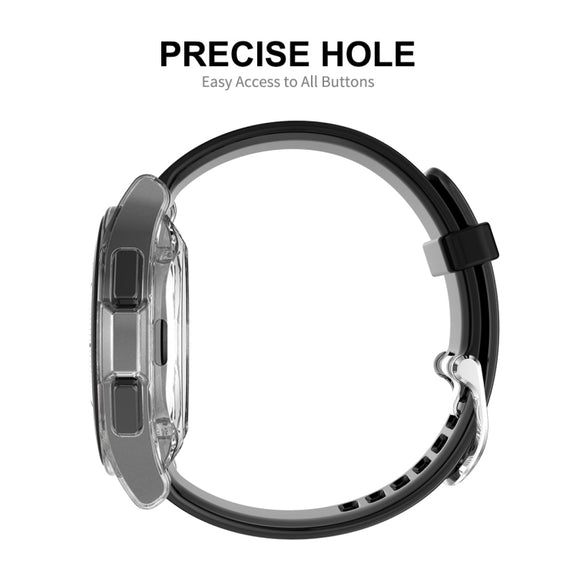 For Samsung Galaxy Watch4 Classic 42mm ENKAY Hat-Prince Full Coverage Transparent Soft Case TPU HD Clear Cover + Tempered Glass Protector - Watch Cases by ENKAY