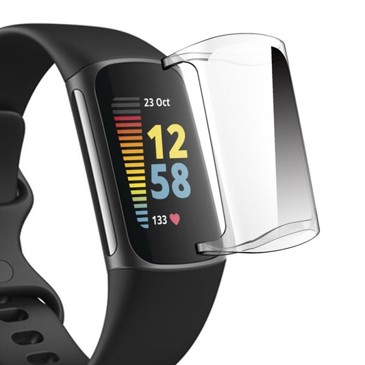 For Fitbit Charge 5 / Charge 6 ENKAY Hat-Prince Full Coverage Transparent Soft Case TPU HD Clear Cover - Watch Cases by ENKAY | Online Shopping South Africa | PMC Jewellery | Buy Now Pay Later Mobicred