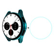 For Samsung Galaxy Watch4 Classic 42mm ENKAY Hat-Prince Full Coverage Electroplate Soft Case TPU HD Clear Cover + Tempered Glass Protector(Cyan) - Watch Cases by ENKAY