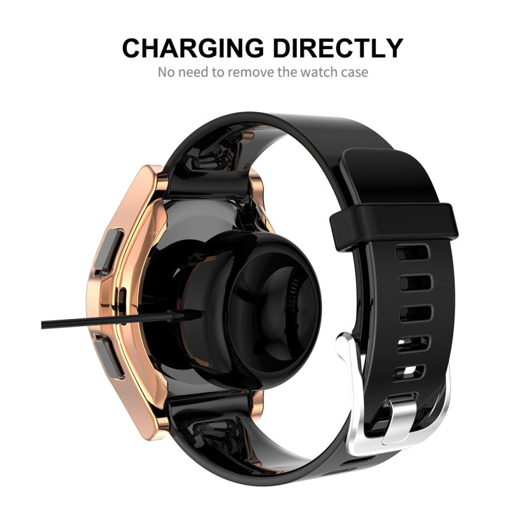 For Samsung Galaxy Watch4 Classic 42mm ENKAY Hat-Prince Full Coverage Electroplate Soft Case TPU HD Clear Cover + Tempered Glass Protector(Pink) - Watch Cases by ENKAY | Online Shopping South Africa | PMC TechLife | Buy Now Pay Later Mobicred