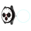 For Samsung Galaxy Watch4 Classic 46mm ENKAY Hat-Prince Full Coverage Electroplate Soft Case TPU HD Clear Cover + Tempered Glass Protector(Black) - Watch Cases by ENKAY