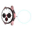 For Samsung Galaxy Watch4 Classic 46mm ENKAY Hat-Prince Full Coverage Electroplate Soft Case TPU HD Clear Cover + Tempered Glass Protector(Pink) - Watch Cases by ENKAY