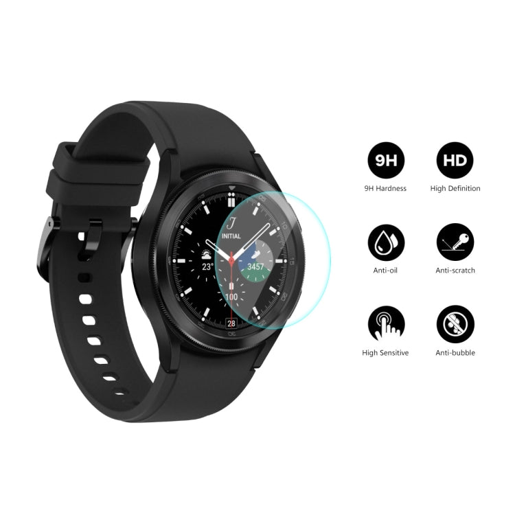 2 PCS For Samsung Galaxy Watch4 Classic 46mm ENKAY Hat-Prince 0.2mm 9H 2.15D Curved Edge Tempered Glass Screen Protector Watch Film