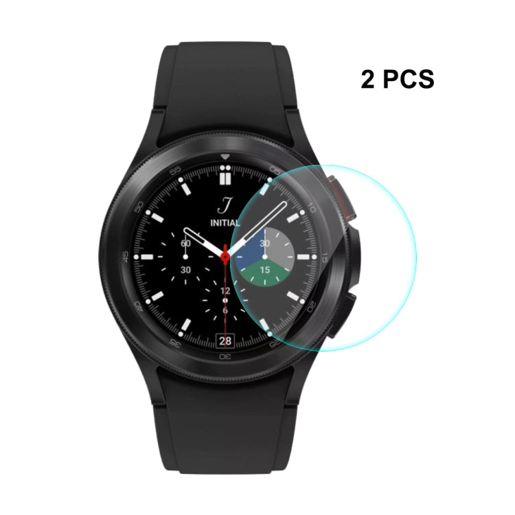 2 PCS For Samsung Galaxy Watch4 Classic 42mm ENKAY Hat-Prince 0.2mm 9H 2.15D Curved Edge Tempered Glass Screen Protector Watch Film - Screen Protector by ENKAY | Online Shopping South Africa | PMC TechLife | Buy Now Pay Later Mobicred