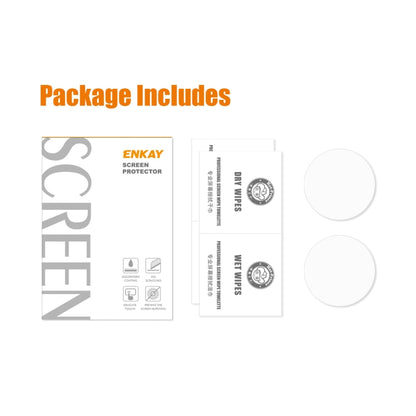 2 PCS For Samsung Galaxy Watch4 Classic 42mm ENKAY Hat-Prince 0.2mm 9H 2.15D Curved Edge Tempered Glass Screen Protector Watch Film - Screen Protector by ENKAY | Online Shopping South Africa | PMC Jewellery | Buy Now Pay Later Mobicred