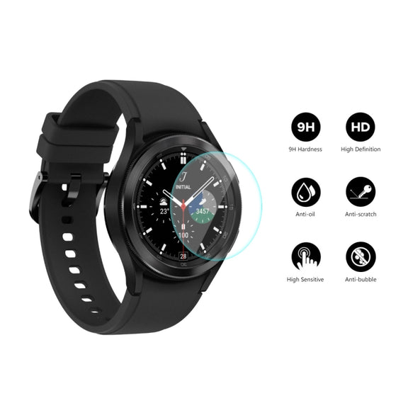 2 PCS For Samsung Galaxy Watch4 Classic 42mm ENKAY Hat-Prince 0.2mm 9H 2.15D Curved Edge Tempered Glass Screen Protector Watch Film