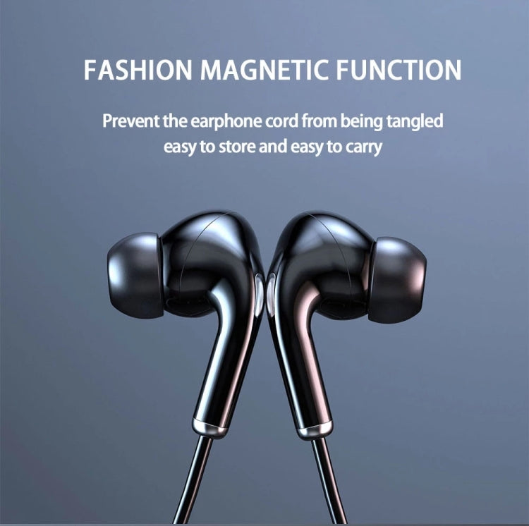 960 Neckband Magnetic Stereo Headphone with LED Display Support TF Card(Black) - Neck-mounted Earphone by PMC TechLife | Online Shopping South Africa | PMC TechLife