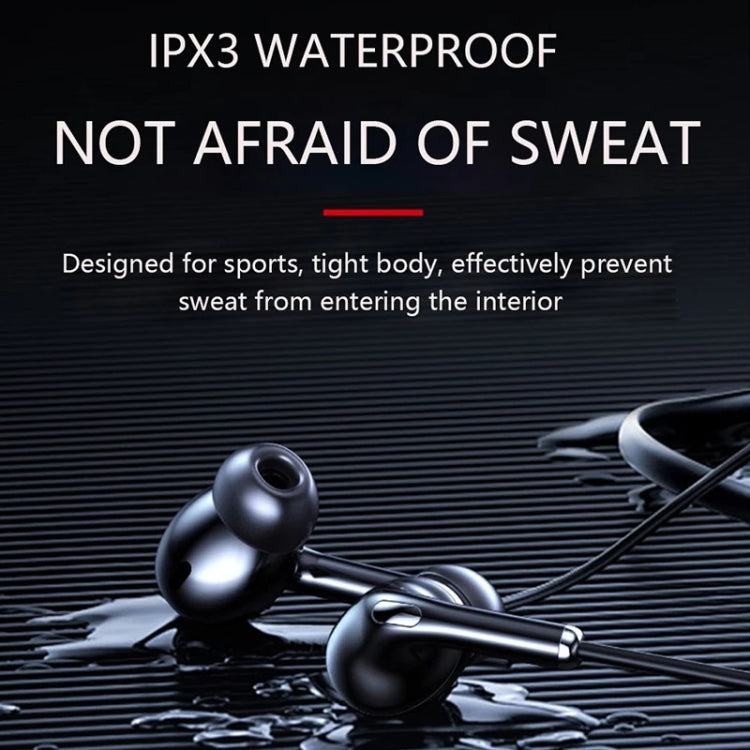 960 Neckband Magnetic Stereo Headphone with LED Display Support TF Card(Black) - Neck-mounted Earphone by PMC TechLife | Online Shopping South Africa | PMC TechLife