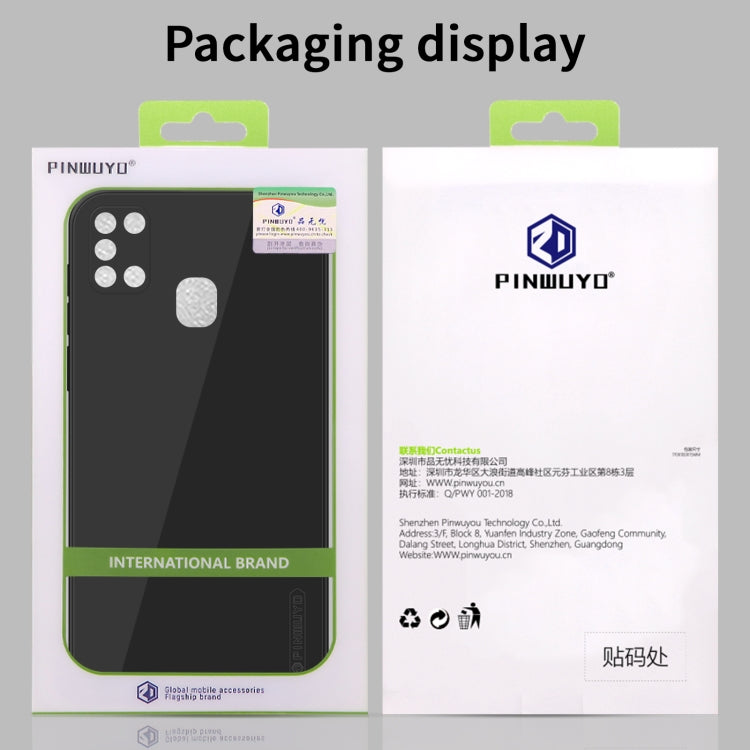 For Samsung Galaxy A31 PINWUYO Touching Series Liquid Silicone TPU Shockproof Case(Green)