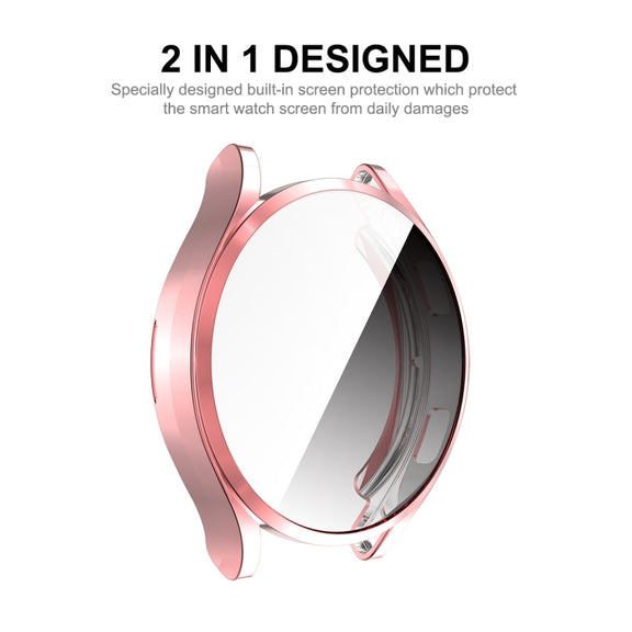 For Samsung Galaxy Watch4 40mm ENKAY Hat-Prince Full Coverage Electroplated Soft TPU Case with Screen Protection(Black)