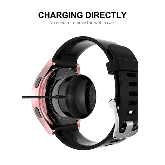 For Samsung Galaxy Watch4 40mm ENKAY Hat-Prince Full Coverage Electroplated Soft TPU Case with Screen Protection(Black)