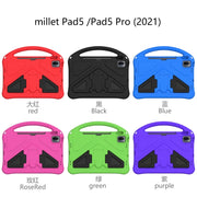 For Xiaomi Pad 5 / Pad 5 Pro 2021 EVA Flat Anti Falling Protective Case Shell with Holder(Black)