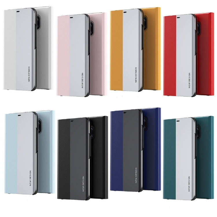 For Huawei P30 Side Electroplated Dormant Ultra-Thin Horizontal Flip Leather Case with Holder(Black) - Huawei Cases by PMC TechLife | Online Shopping South Africa | PMC TechLife | Buy Now Pay Later Mobicred