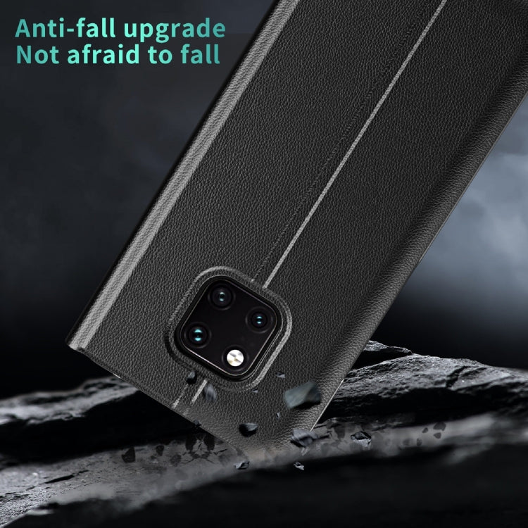For Huawei P30 Pro Side Electroplated Dormant Ultra-Thin Horizontal Flip Leather Case with Holder(Black) - Huawei Cases by PMC TechLife | Online Shopping South Africa | PMC TechLife | Buy Now Pay Later Mobicred