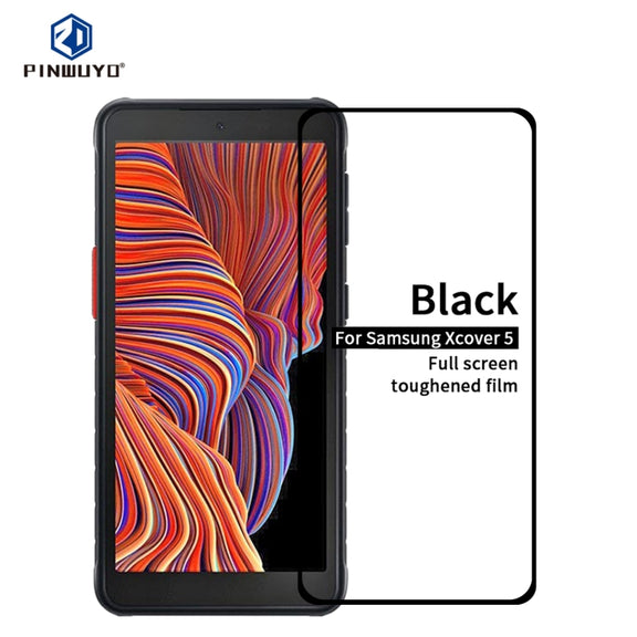 For Samsung Galaxy Xcover 5 PINWUYO 9H 2.5D Full Screen Tempered Glass Film(Black)