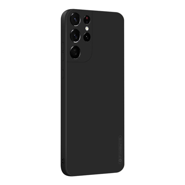 For Samsung Galaxy S21 Ultra 5G PINWUYO Touching Series Liquid Silicone TPU Shockproof Case(Black)